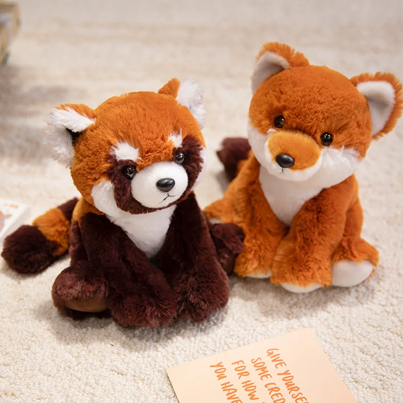 Nice 23cm Lifelike Stuffed Jungle Animal Dolls - Sitting Tiger Elephant Monkey Leopard Plush Simulation Forest Toys for Kids