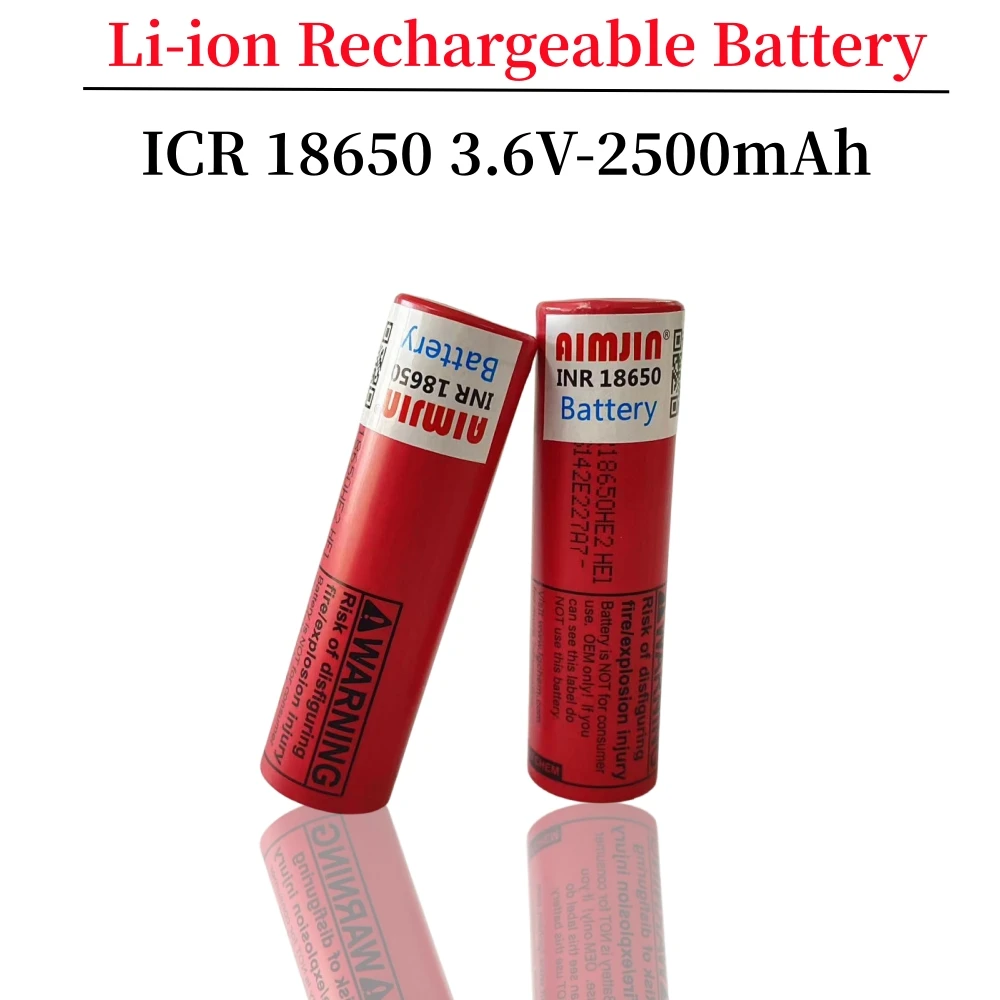 18650 He2 Icr18650 3.6V 2500Mah Batteria Ricaricabile Agli Ioni Di Litio Per Utensili Elettrici Torcia 20A Scarica Celle Al Litio