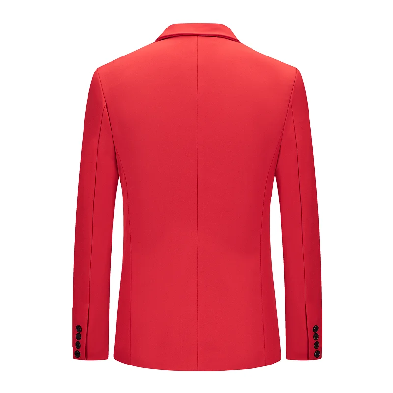 Spring and Autumn Thin Men Suit Coat Blazer Casual Color Matching Single Button Slim Fit Men's Suit High Quality Business Dress