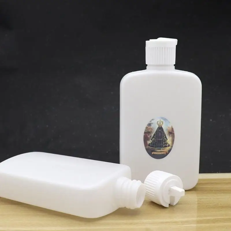 U0DA Creative Crosses Pattern Holy Water Bottle Church Decoration Refillable Holy Water Container Christian Party Supplies