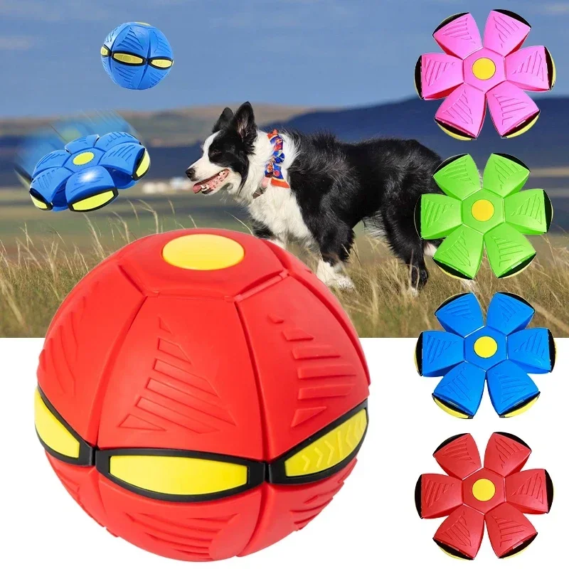 FlyingSaucerBallforDogDiscosdedeformaoEngraadoPetToy