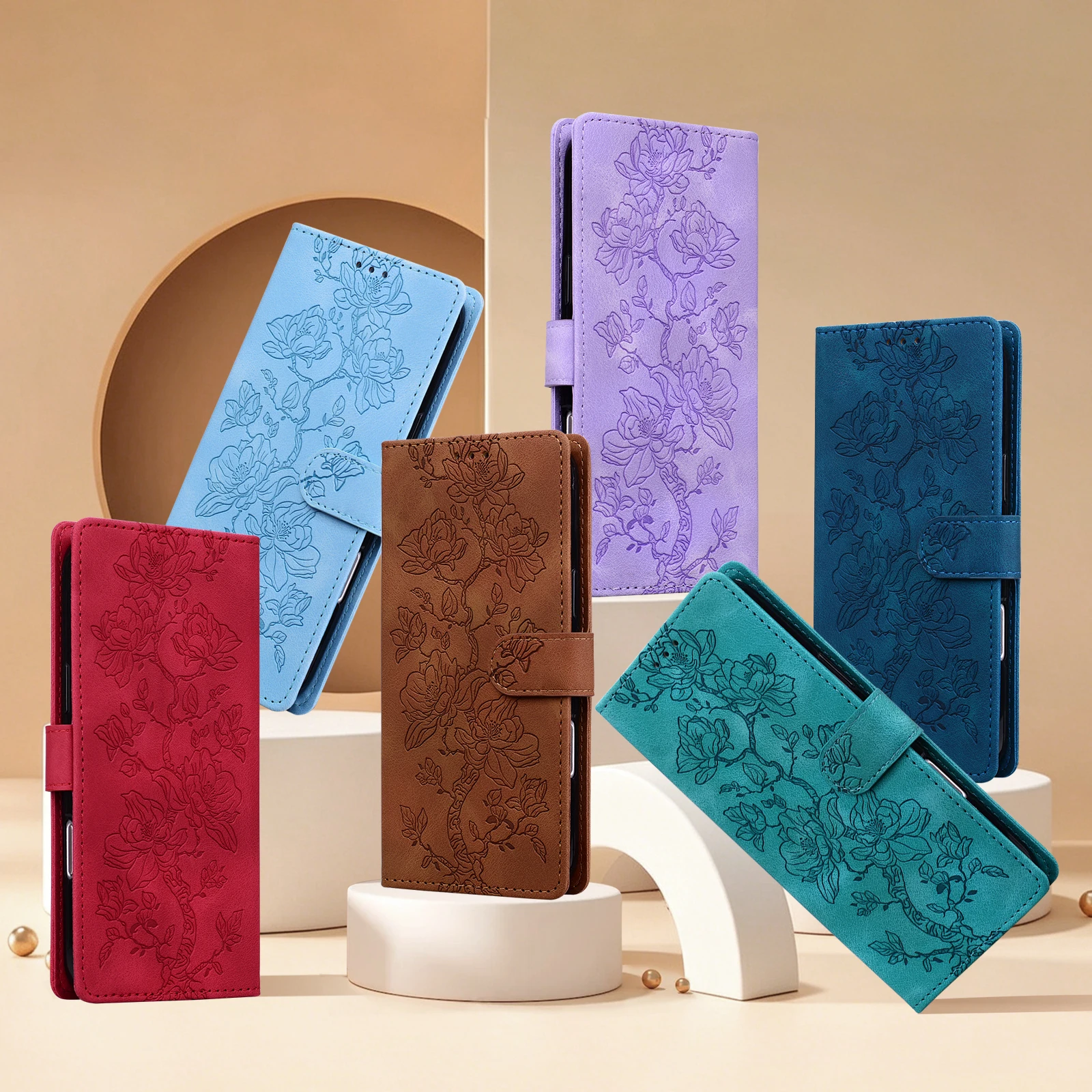 Magnetic Flip Leather Wallet Case - Premium Protective Cover