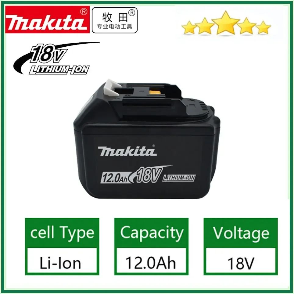 

Makita 100% Original 18V 12.0Ah Makita Lithium-Ion Rechargeable Power Tool 18V Replacement Battery BL1860 BL1830 BL1850 BL1860B