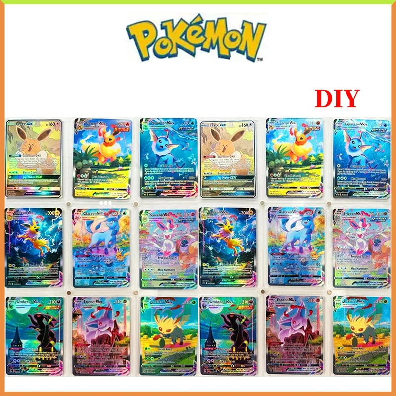 

Аниме Покемон DIY ACG игры для изготовления фольги рефракционные игрушки из фольги для мальчиков боевые коллекционные карты подарок на Рождество, день рождения