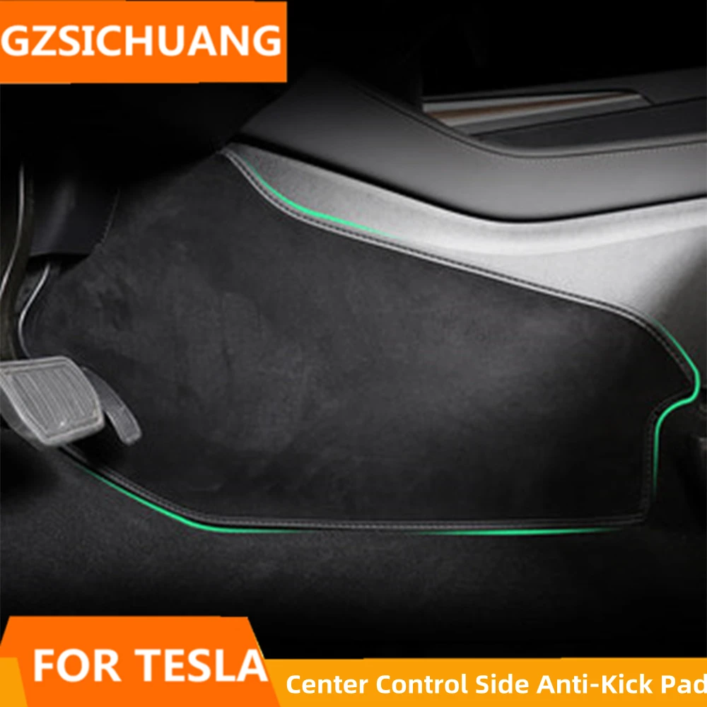 

Для Tesla Model 3 Model Y 2019-2022 автомобильный противоударный коврик центральное управление Боковой защитный чехол Кожаный противоударный коврик аксессуары