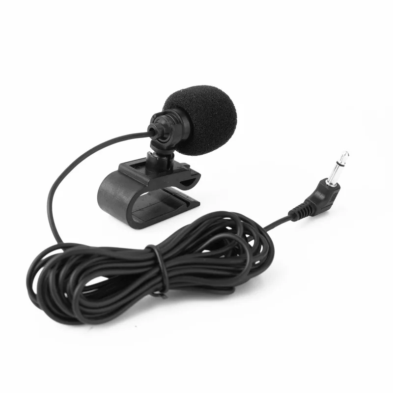 

100pcs 3m Long Professionals Car Audio Microphone 3.5mm Clip Jack Plug Mic Stereo Wired External Microphones For Auto DVD Radio