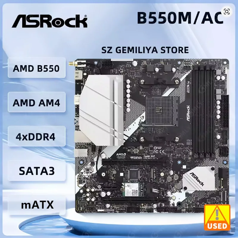 ASRock B550M/AC placa base Socket AM4 AMD B550 compatible con
