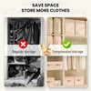 Space Saving Compression Storage Tote Bag Heavy Duty Multipurpose Rectangle Fabric Organizer for Comforters Clothes and Blankets 4