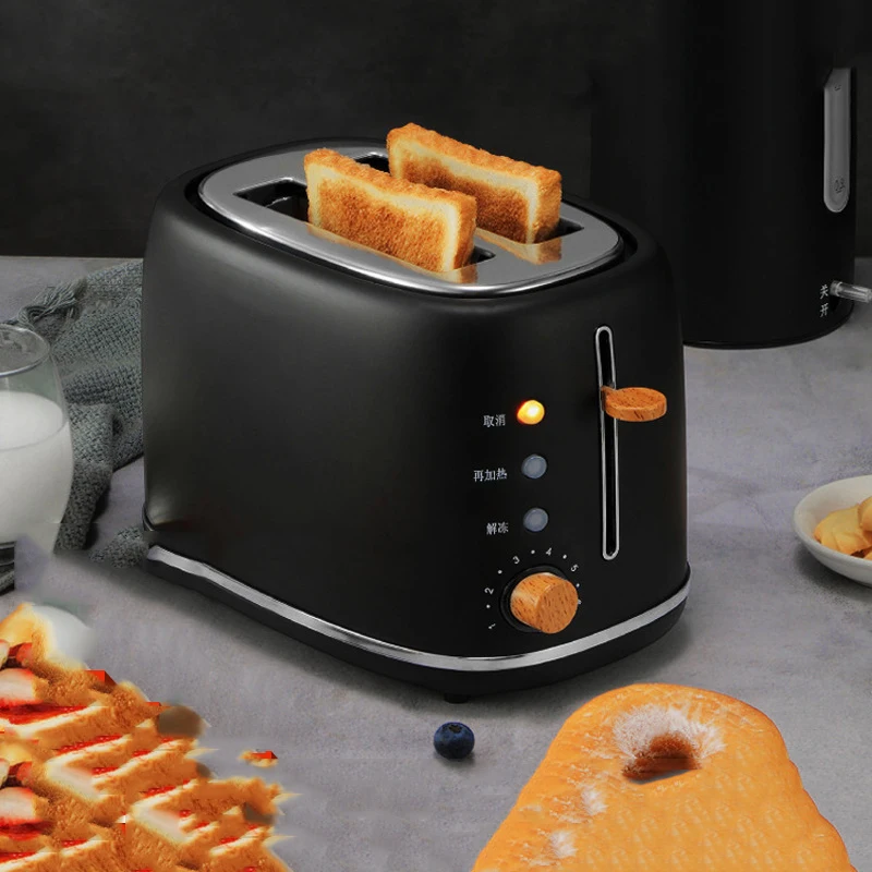 Stainless steel Electric Toaster Household Automatic Bread Baking Maker Breakfast Machine Toast Sandwich Grill Oven 2 Slice bear bread maker toaster toaster fully automatic household small spit driver stainless steel 2 piece breakfast artifact