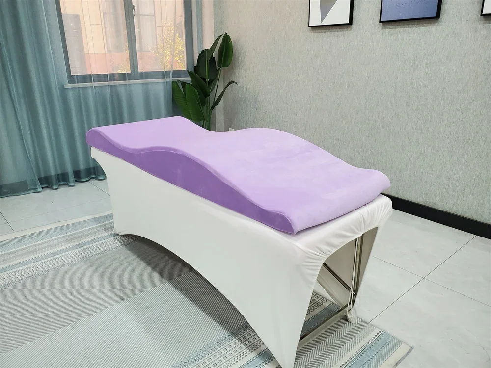 Factory superb beauty salon Violet Purple Curved lash bed Topper mattress message mattress topper beds for eyelashes 6