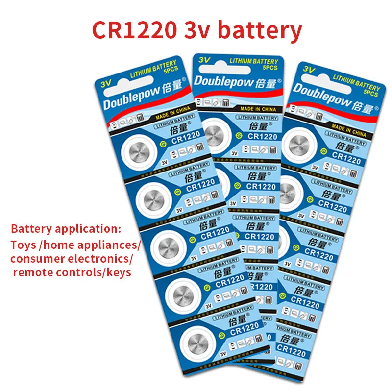 

50pcs-100pcs Battery CR1220 Button Cell DL 1220 3V Lithium Batteries Suitable for Furniture Appliances Remote Controls Watches