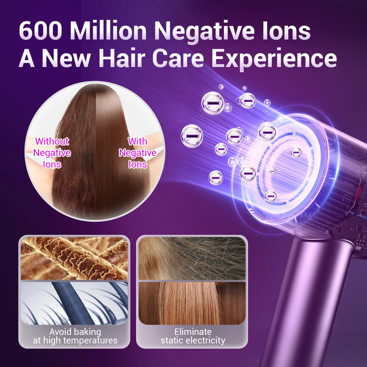 Description Picture 6 of itemTQ-D3 Professional Negative Ion Hair Dryer High Speed Electric Hair Dryer Noise Reduction Thermostat Hair Care Hair Dryer