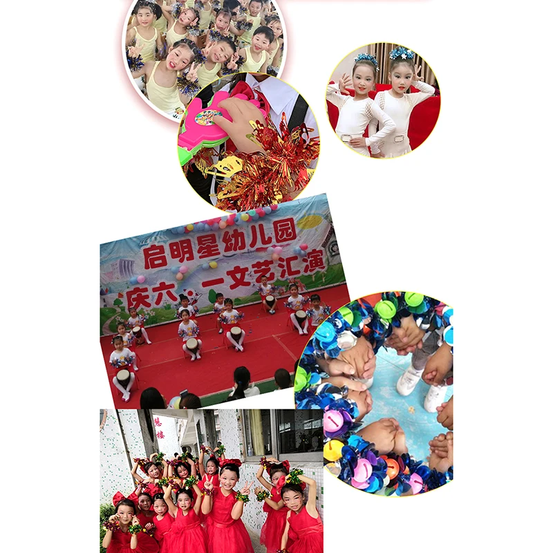 2pcs 7 Styles Sports Game Pompoms Apply to Sports Cheering Flower Ball Cheap Practical Cheerleading Games Bracelet