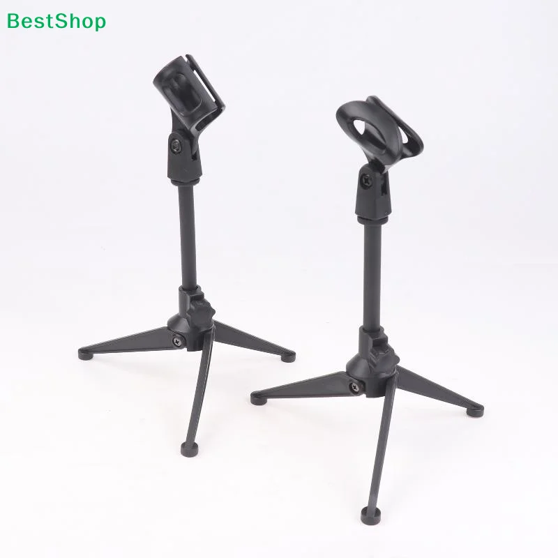 〔R〕데스크탑 마이크 삼각대 스탠드, 라이브 스트리밍, 녹음 및 노래방을 위한 미끄럼 방지 발이 있는 조절 가능한 미니 마이크 홀더
