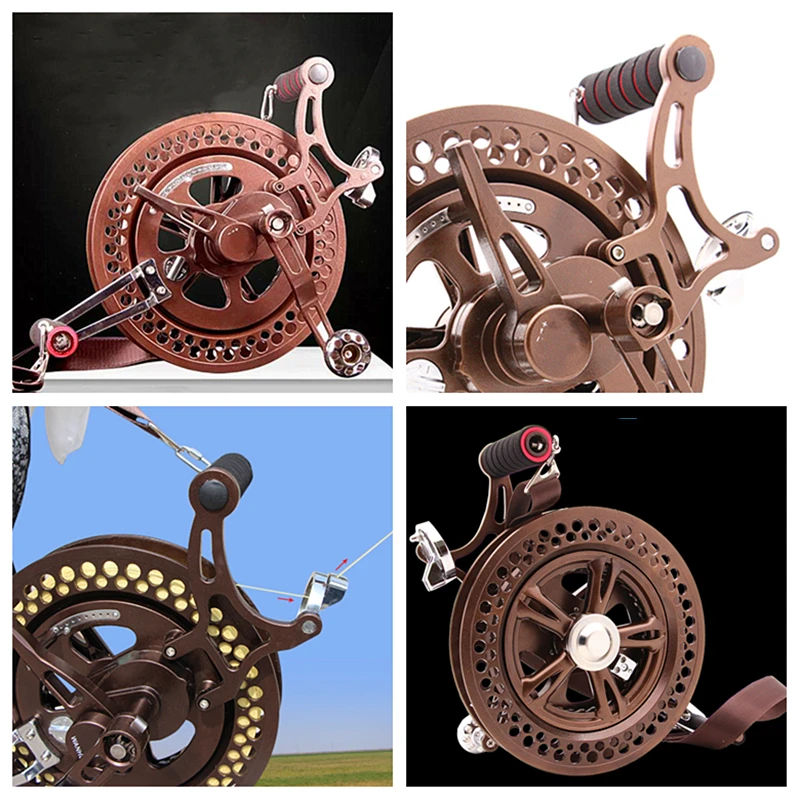 

free shipping 27cm giant kite reel for adults kites wheel alloy anti-reverse speed change wire brake kevlar kitesurf kite reel