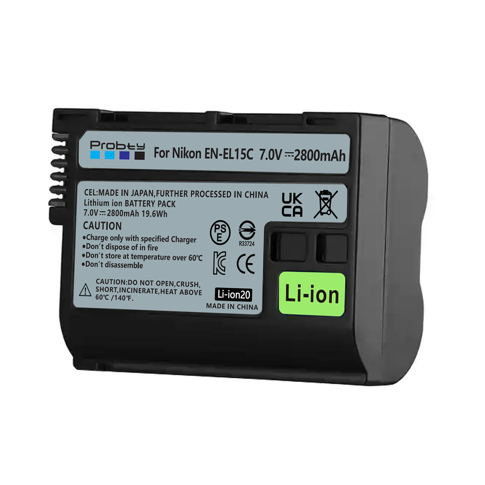 Bateria para Nikon Z5z6z6 Iiz7z7ii D600 D610 D600e D800 D810 D800e D850 2800mah En-el15c En-el15 - Image 2