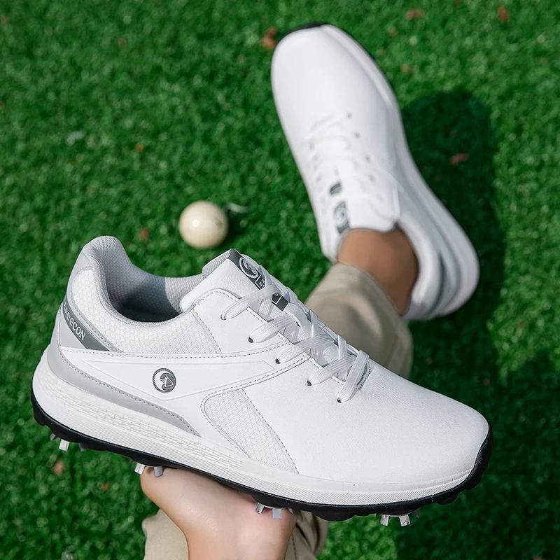 

Professional Men Waterproof Spikes Golf Sport Shoes Outdoor Grass Youth Athletic Golfing Sneakers with Nails Big Size 39-47