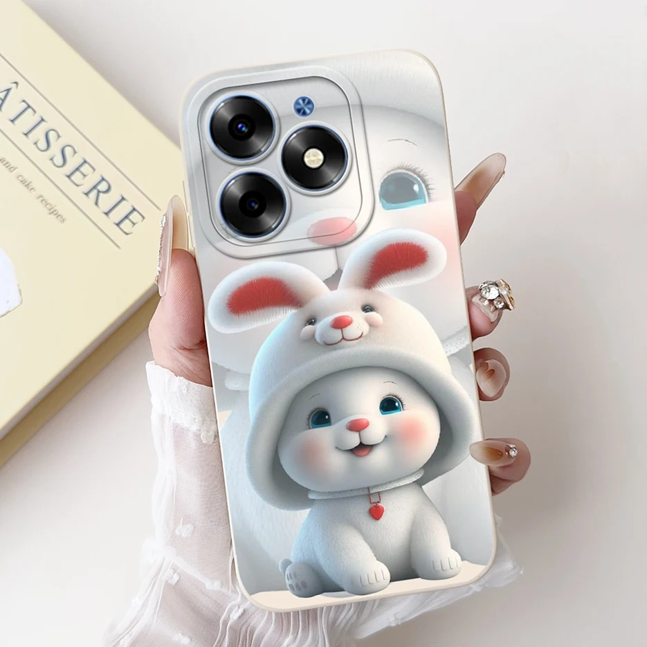 Cute Panda Cartoon Cover - Soft Silicone Case for Tecno Spark 20 Series