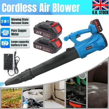 2-in-1 Cordless Garden Leaf Blower Vacuum Cleaner Electric Air Vacuum Cleaner Snow Dusting Tool Garage Garden Home Outdoor Use