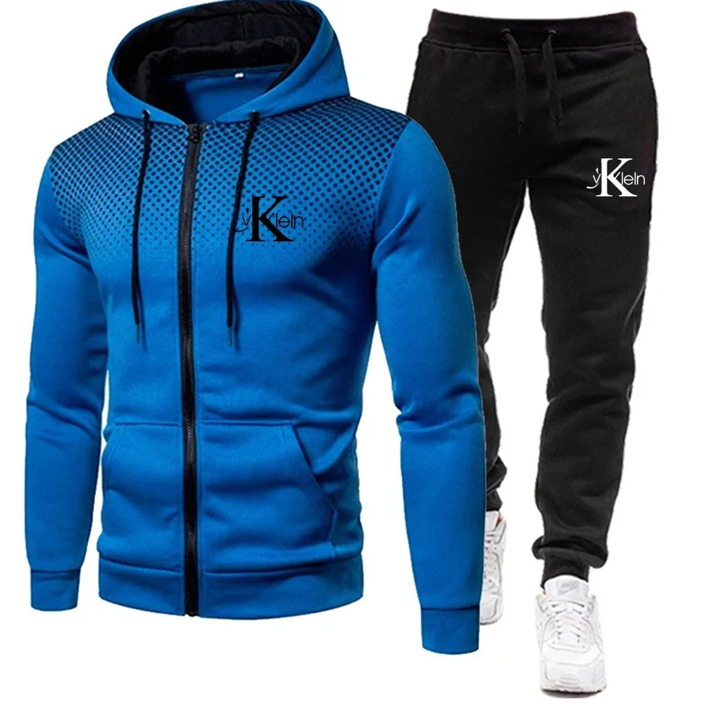 Survêtement de sport pour homme, sweat à capuche, vêtements de fitness, ensemble de course, jogging sportif, sports d'hiver imbibés, nouvelle mode