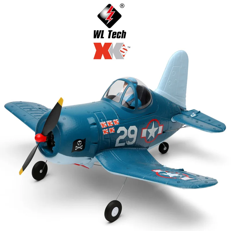 

New Weili Xka500 Four Channel Remote Control Aircraft Q Version F4u Pirate Electric Aviation Model Fixed Wing Aircraft Gift