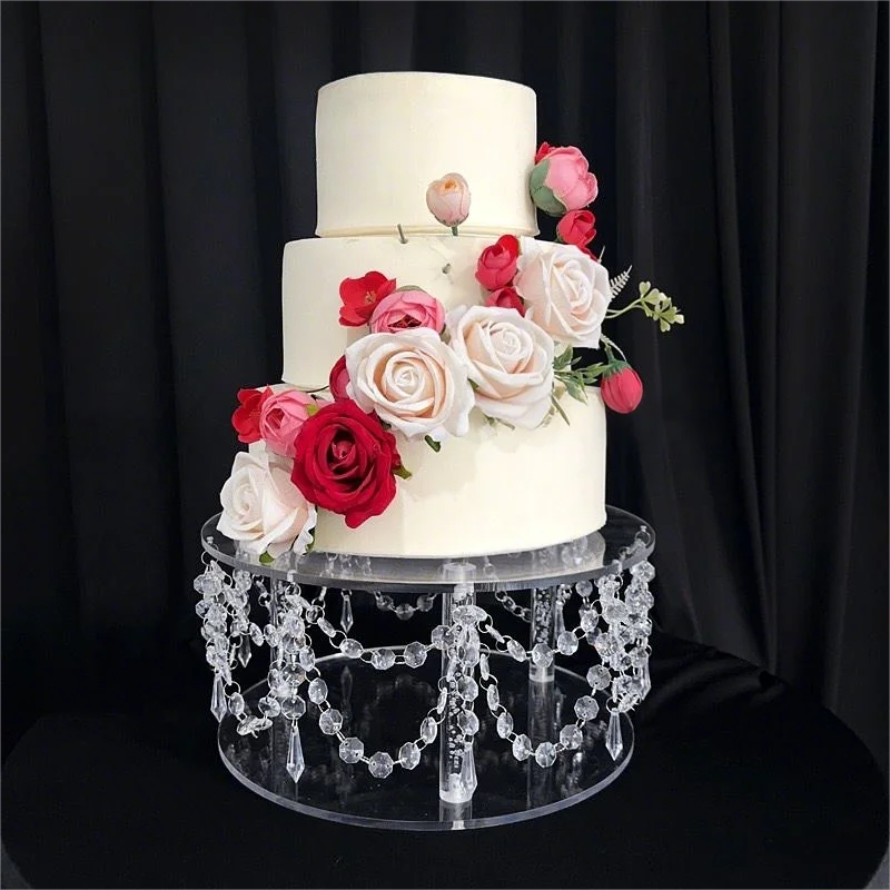 3 Pieces Luxury Transparent Dessert Cake Stand Set Tall Cake Tray Wedding Birthday Part... - SKU LDCS1310 - UGI Packaging