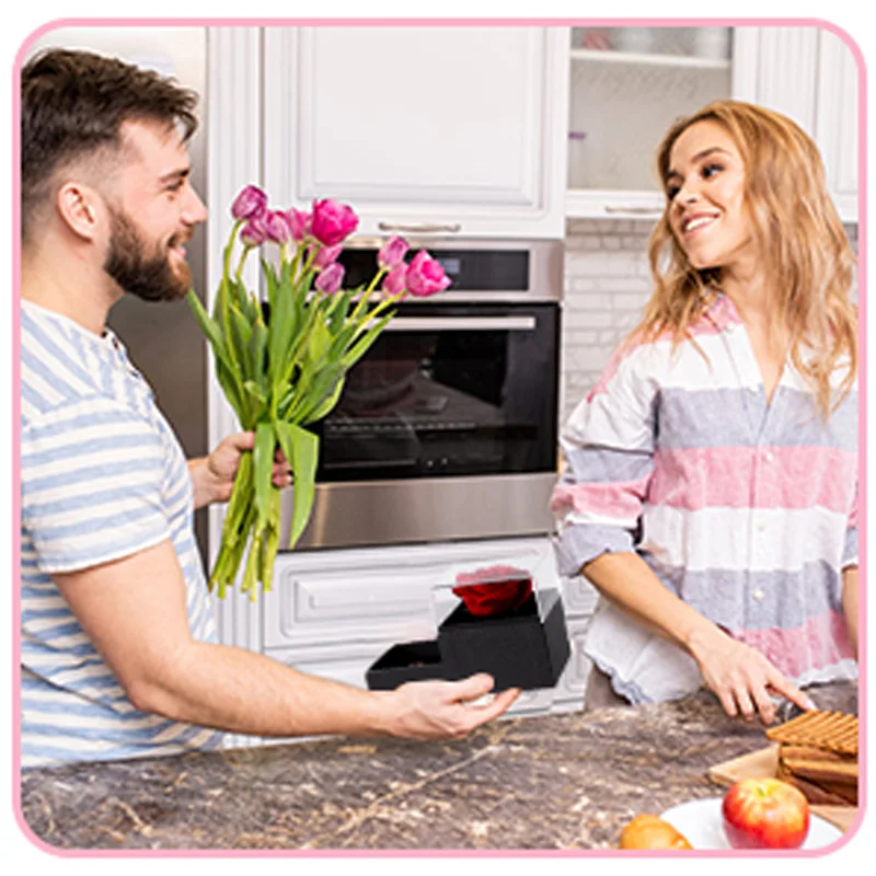 Eternal Artificial Flower Gift Box Jewelry Packing Empty Box for Mother's Day,Valentines Day,Birthday,Wedding Decoration Supply