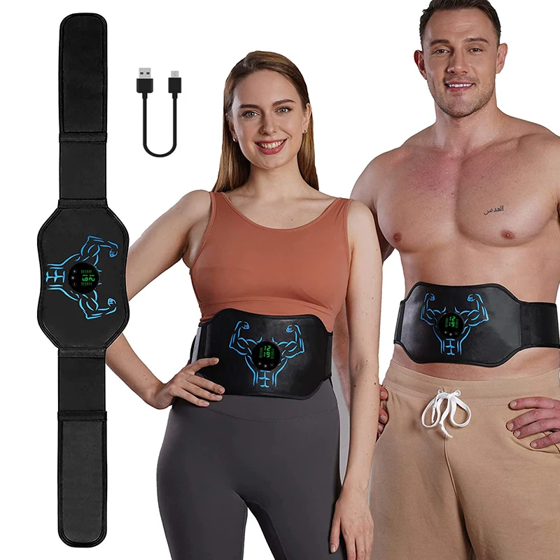 

EMS Muscle Stimulator Ab Training Device ABS Stimulator Abdominal Toning Belt Muscle Toner For Men Women Sports Fitness Workout