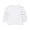 Basic White T Shirts for Kids Boys Girls 2 to 3 4 5 6 7 8 9 10 11 12 13 14 Years 100% Cotton Long Sleeve Plain Children Clothes 1