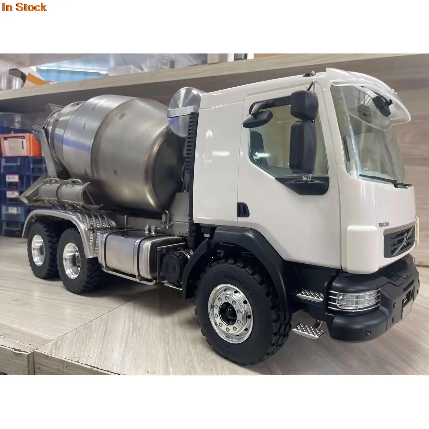 

In Stock LESU 1/14 6x6 Metal Concrete Mixer Cement Bucket RC Truck Truck Sound Lights Radio Model Tractor DIY Parts Cars TH20430