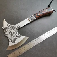 Multifunctional Outdoor Camping Axe Hunting Tools Wolf Head Survival Axes Portable Tactical Hatchet Tomahawk Emergency Gear 2