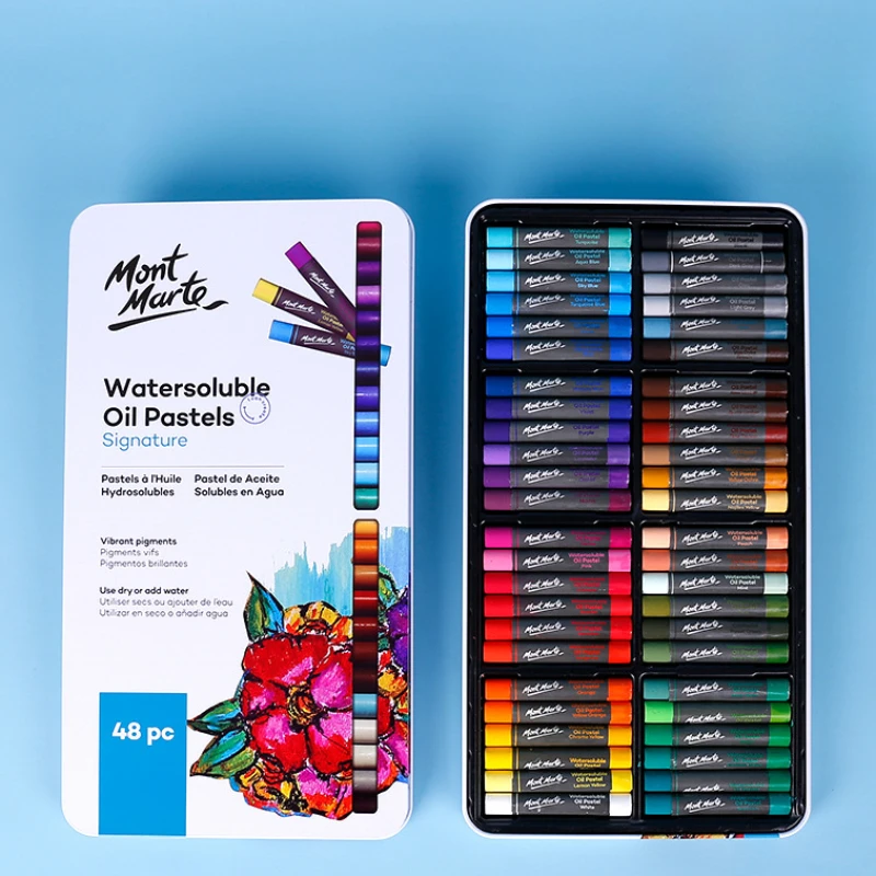 12/24/36/48 Color Water Soluble Oil Painting Stick Set for Children's Painting Graffiti Non Dirty Hand Crayons School Supplies triangular crayons set