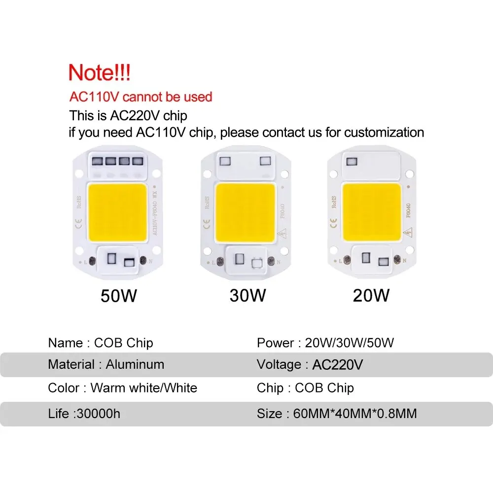 High-Power COB LED Module for Outdoor Spotlight and Garden Lighting