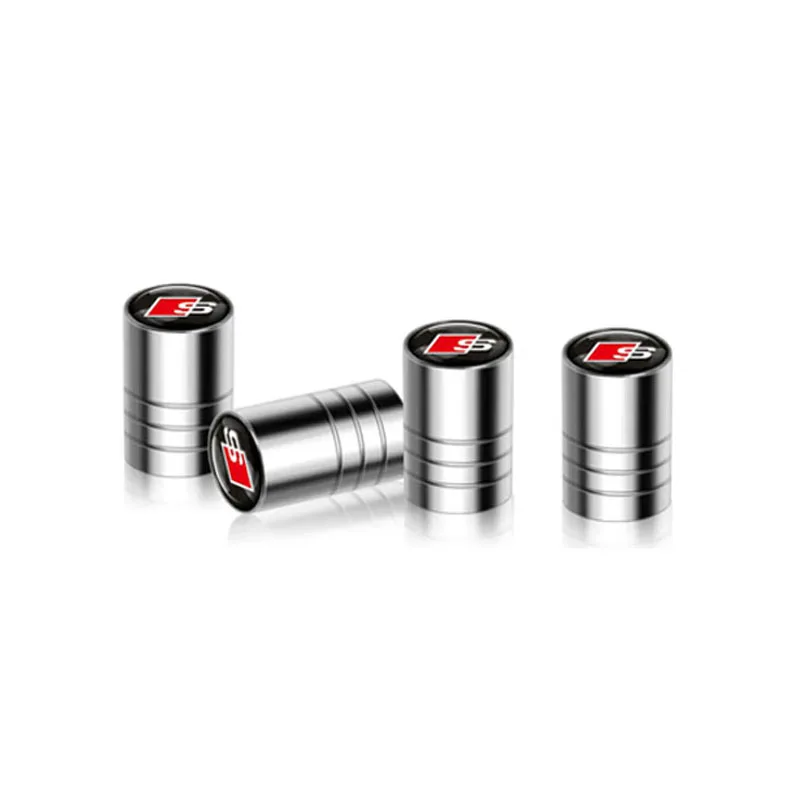 Elegant Metal Car Tire Valve Stem Caps - Set of 4