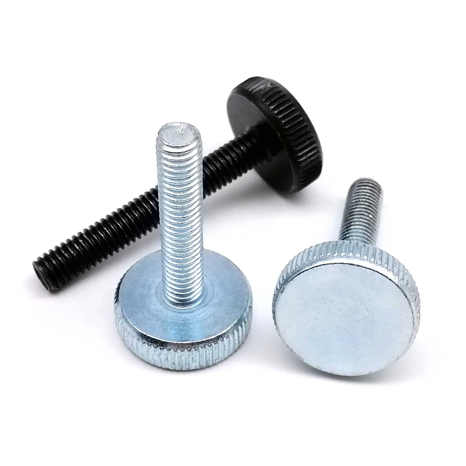 Knurled Flat Head Hand-Tighten Thumb Screw Bolt for Curtain Wall Glass Lock Adjustment