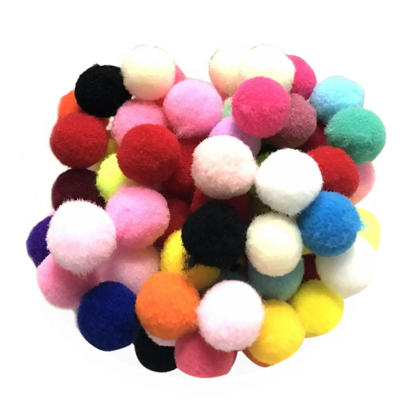 100Pcs Pom Poms Balls Projects Assorted pompoms for Festival Toys Decoration