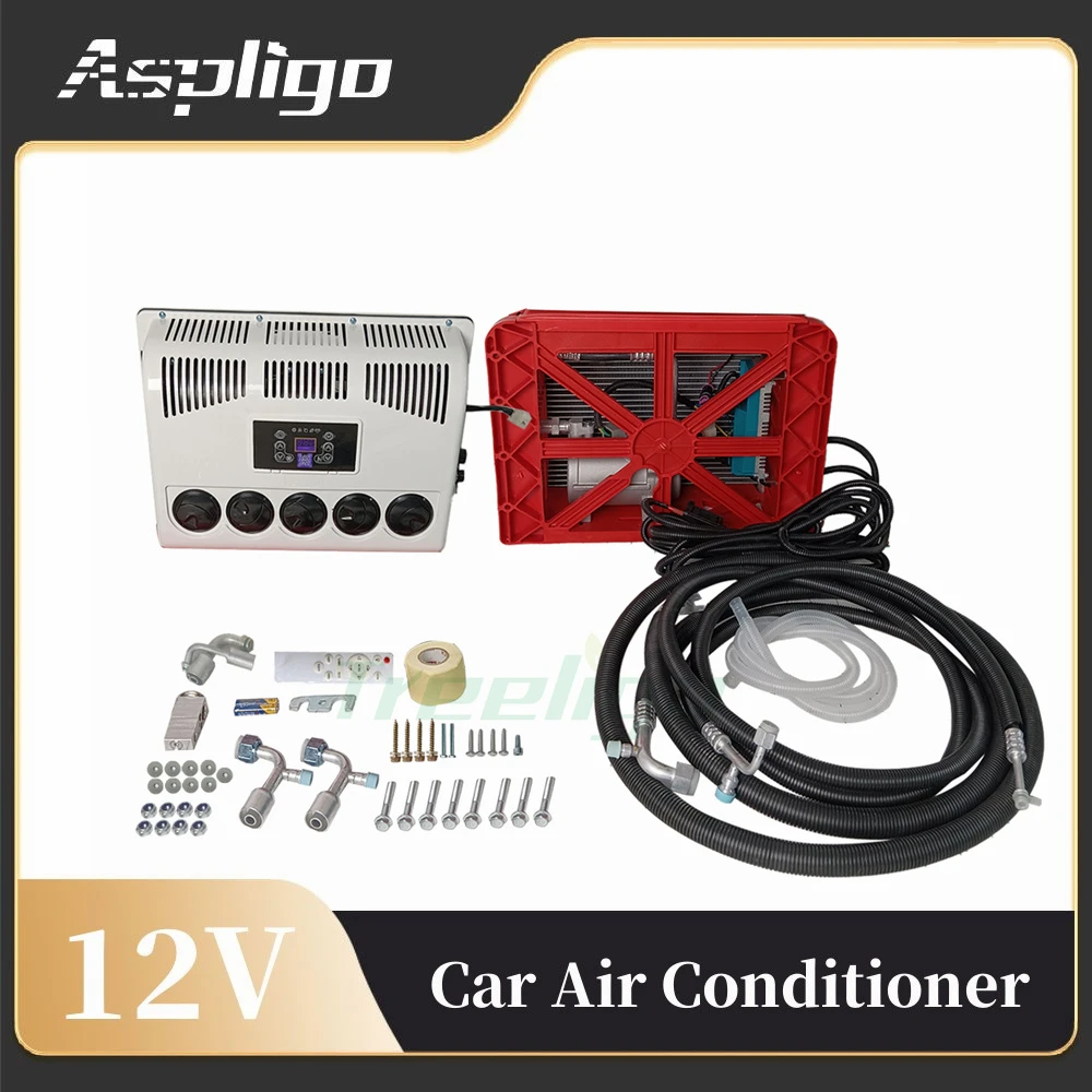 Aspligo Auto Electric Split Air Conditioner 12V Truck Car Parking air ...