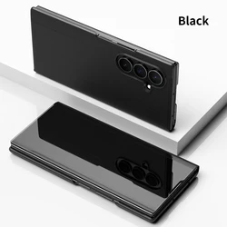 Premium Glossy Mirror Flip Case with Multi - Form Stand Holder for Smartphones (Black)