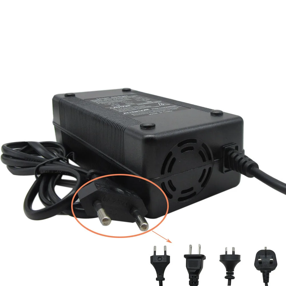 14S 58.8V 4A Li-ion Charger 52V Lithium Electric Bike Bicycle Scooter Ebike Battery Chargers GX16 XLR Connector AC 100V - 240V