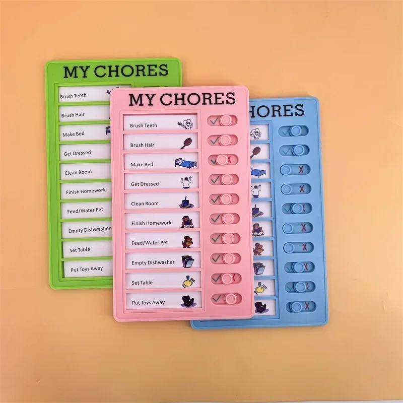 Multi-purpose Checklist Memo Board Reusable My Chores Checklist Board for RV Home Wall School Classroom Kid Self-discipline Card 6