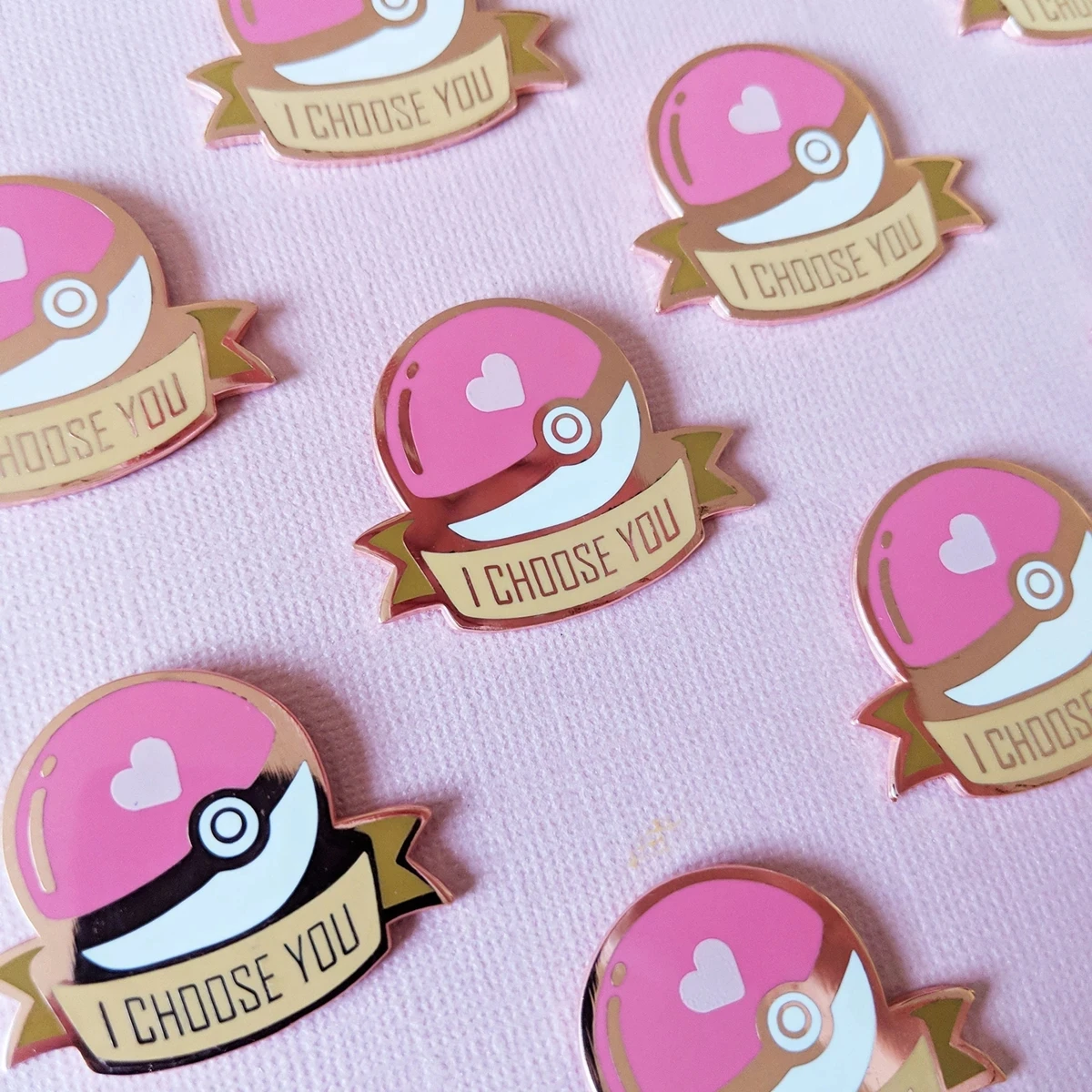 

Pokemon Poke Elf Ball Hard Enamel Pin I Choose You Brooch Pink Heart Transform Ball Accessories Fashion Badge Jewelry Gifts