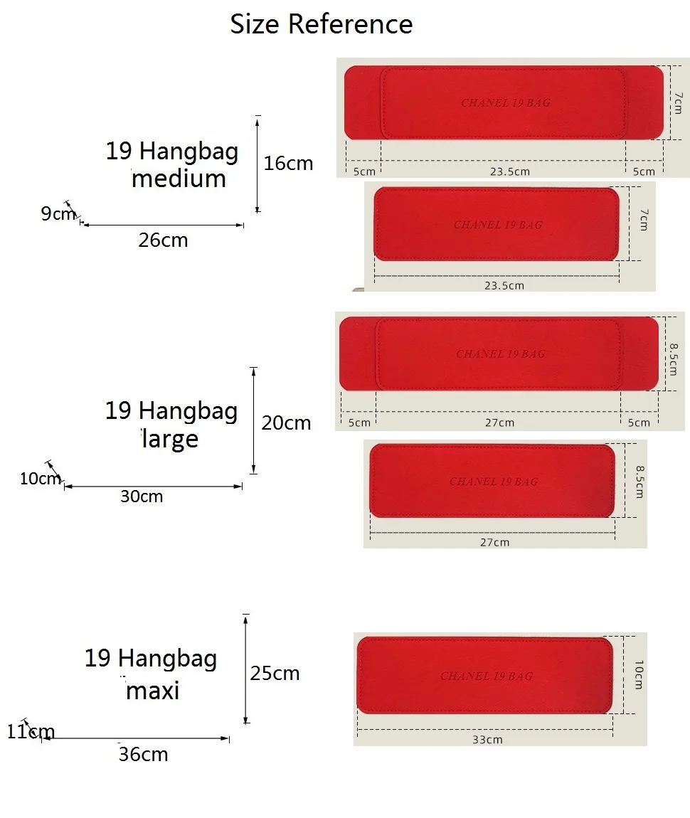 Felt Base Shaper Fits For CC 19 Hangbag Bottom Plate Strong Prevent Bag Collapse