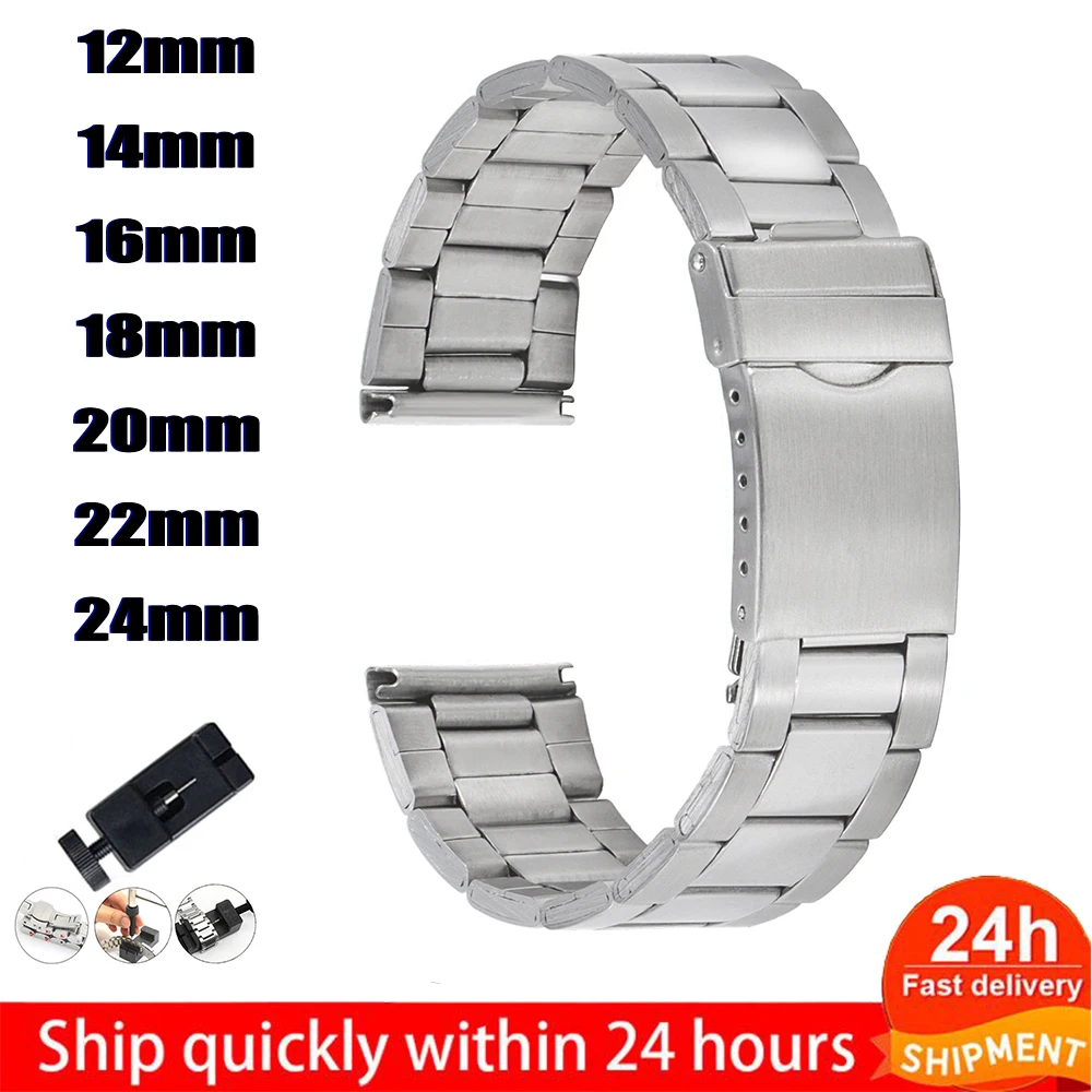 Wholesale Supply Stainless Steel-Plated 16 mm Watch Band ASA827TTB_K0035487 main image 1