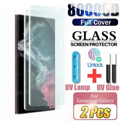 Premium 2 - Piece 3D Curved Tempered Glass Screen Protector with UV Full Liquid Adhesive (Magic 4 Ultimate)