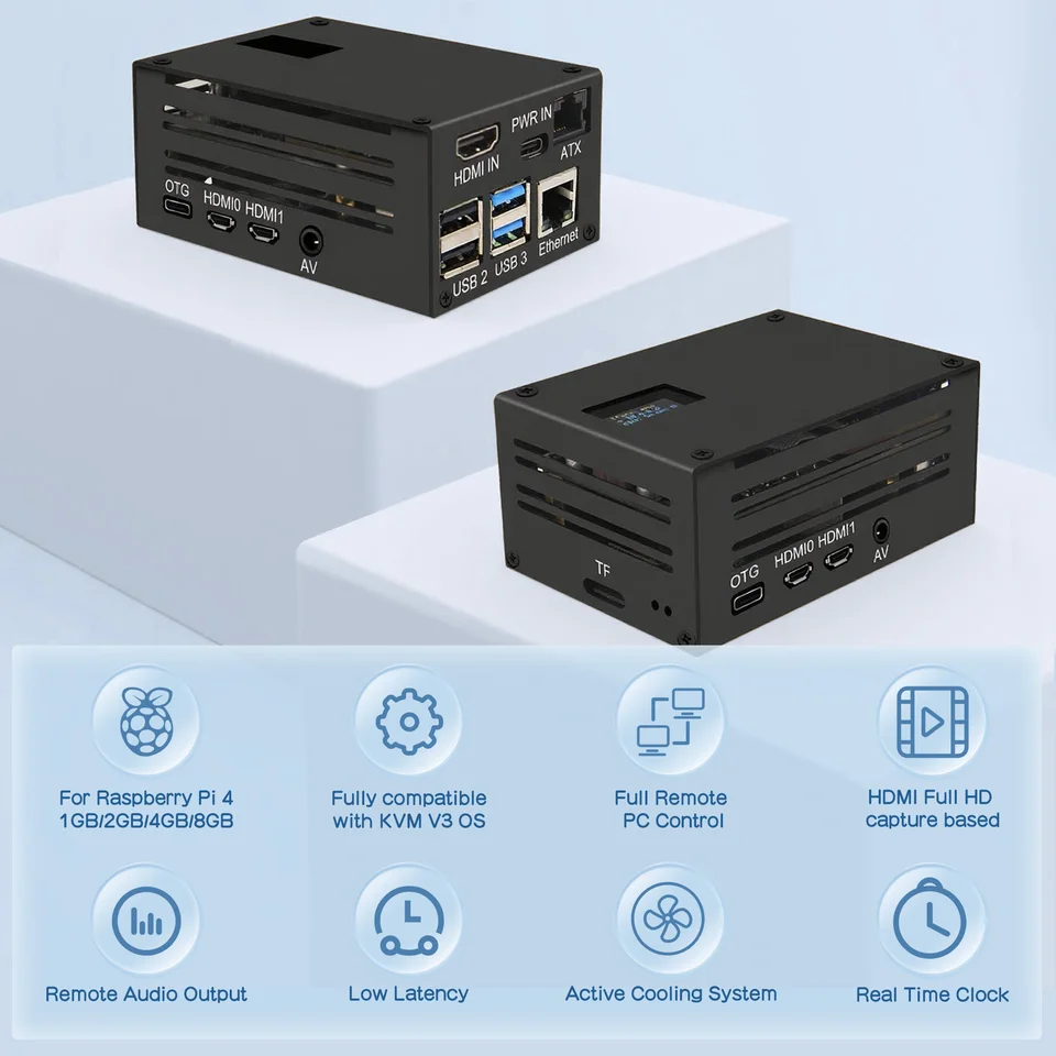 【新品未開封】Geekwarm KVM-A3 キット Geekworm KVM-A3 Kit for Raspberry Pi 4 Open-source KVM Over