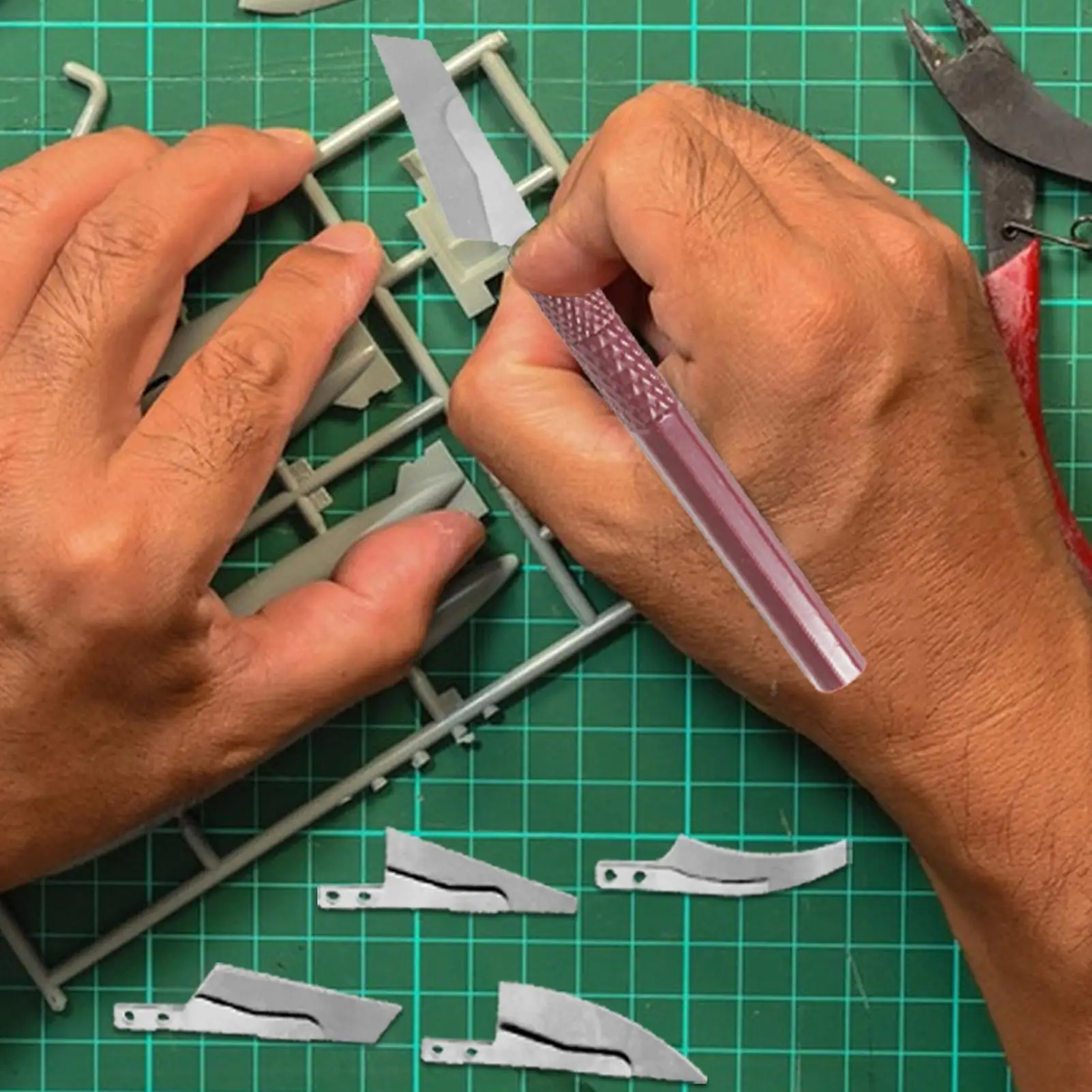 Model Craft Hand Saw Craft Tools Hand Model Saw Kit Hobby Craft Saw Hacksaw Tool Kit with 4 Craft Cutters for Handcrafted 2
