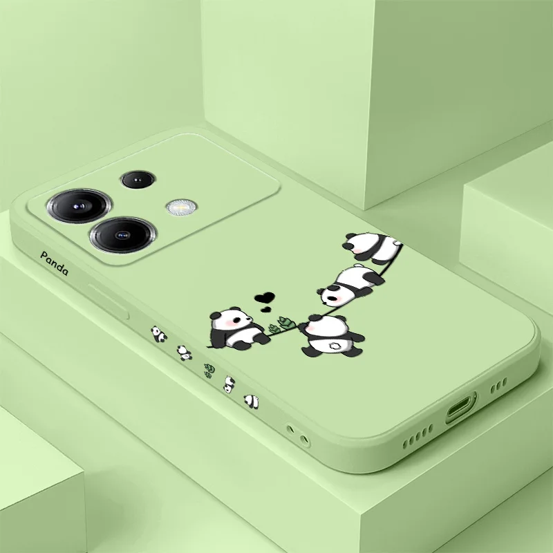 Baby Panda Phone Case Xiaomi Poco F7 X7 X6 F6 M6 M5 M5S F5 X5 F4 X4 M4 F3 M3 X3 Pro Ultra 4G 5G GT Silicone Cover