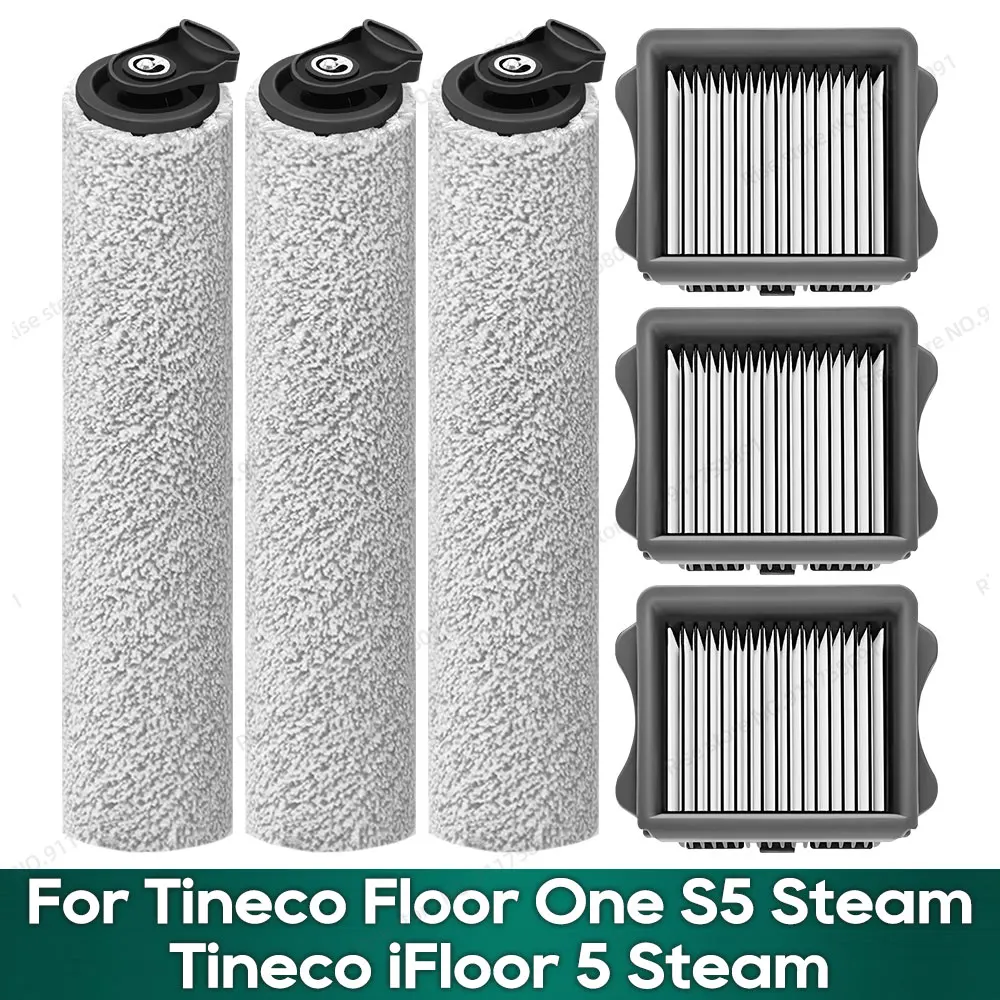 Kit Ricambio JORAIR Floor One S5: 2 Spazzole E 2 Filtri HEPA Per Tineco S5 E S5 Pro 2