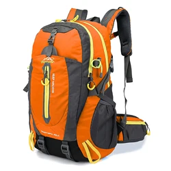 Water Resistant 40L Travel & Adventure Backpack - Versatile Daypack for Hiking, Camping, and Trekking (Orange)