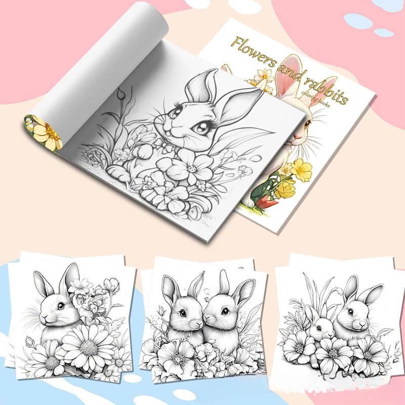Easter Bunny Coloring Book Drawing Book Coloring Book Adult Student Graffiti Edition Thick Coloring Book Coloring Book 2
